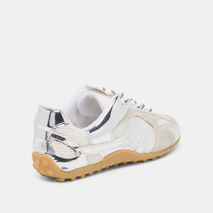 Myles Silver Multi Leather Sneakers | Dolce Vita