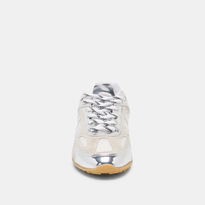 Myles Silver Multi Leather Sneakers | Dolce Vita
