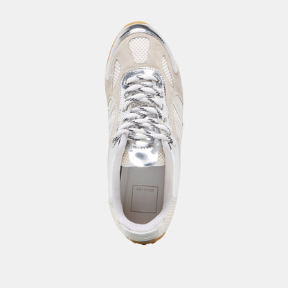Myles Silver Multi Leather Sneakers | Dolce Vita