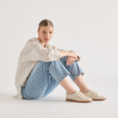 Merit Velcro Ivory Leather Sneakers | Dolce Vita