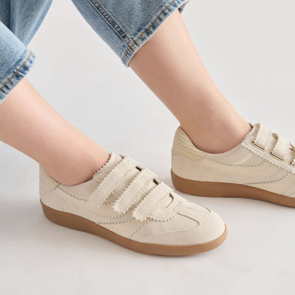 Merit Velcro Ivory Leather Sneakers | Dolce Vita