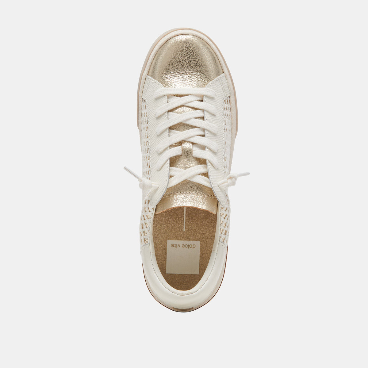 ZINA SNEAKERS BONE GOLD WOVEN
 – Dolce Vita | Dolce Vita
