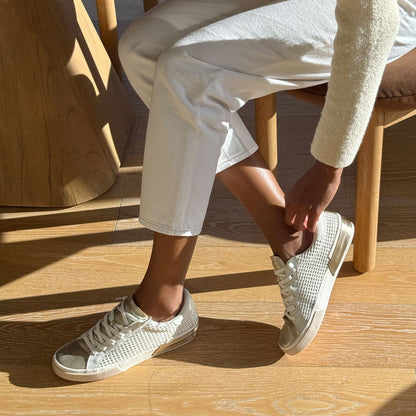ZINA SNEAKERS BONE GOLD WOVEN
 – Dolce Vita | Dolce Vita
