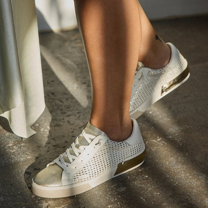 ZINA SNEAKERS BONE GOLD WOVEN
 – Dolce Vita | Dolce Vita