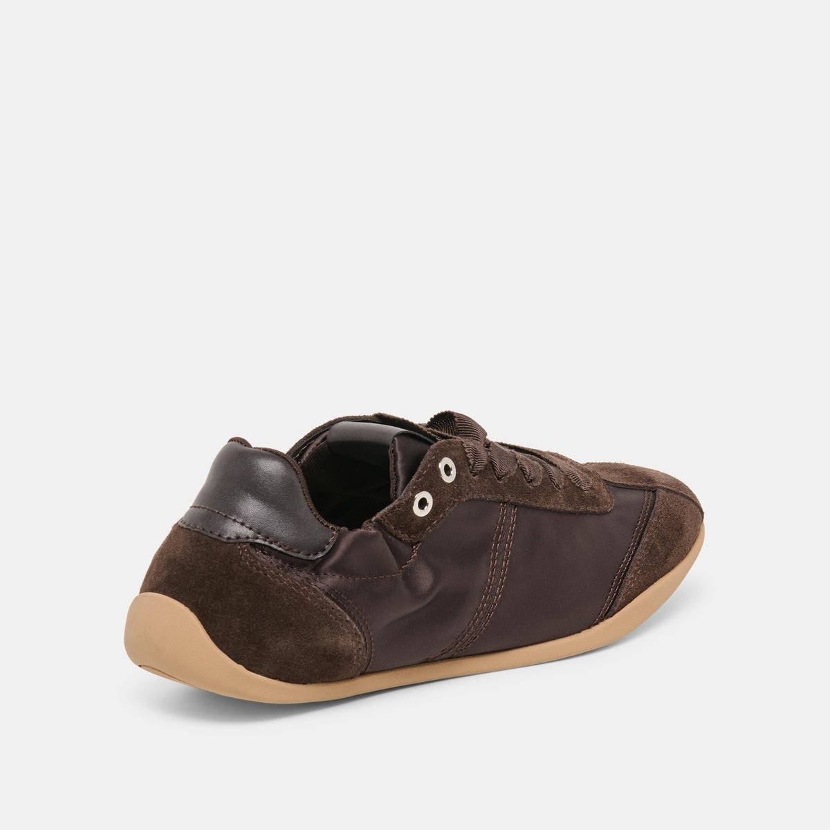 Dakoda Dk Brown Satin Sneakers | Dolce Vita