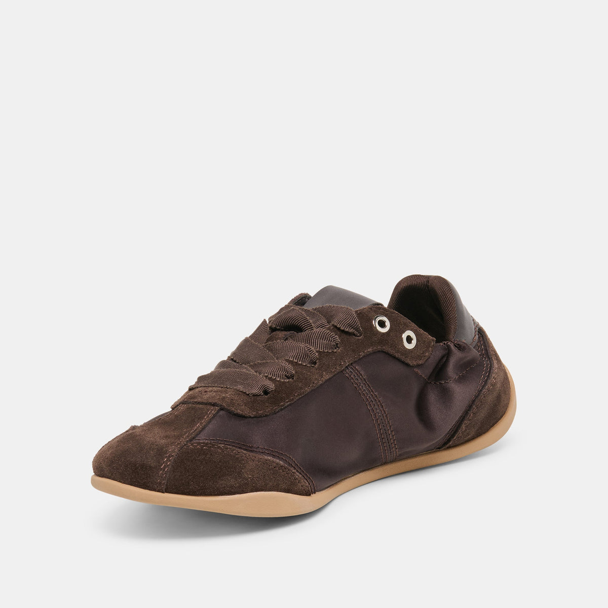Dakoda Dk Brown Satin Sneakers | Dolce Vita