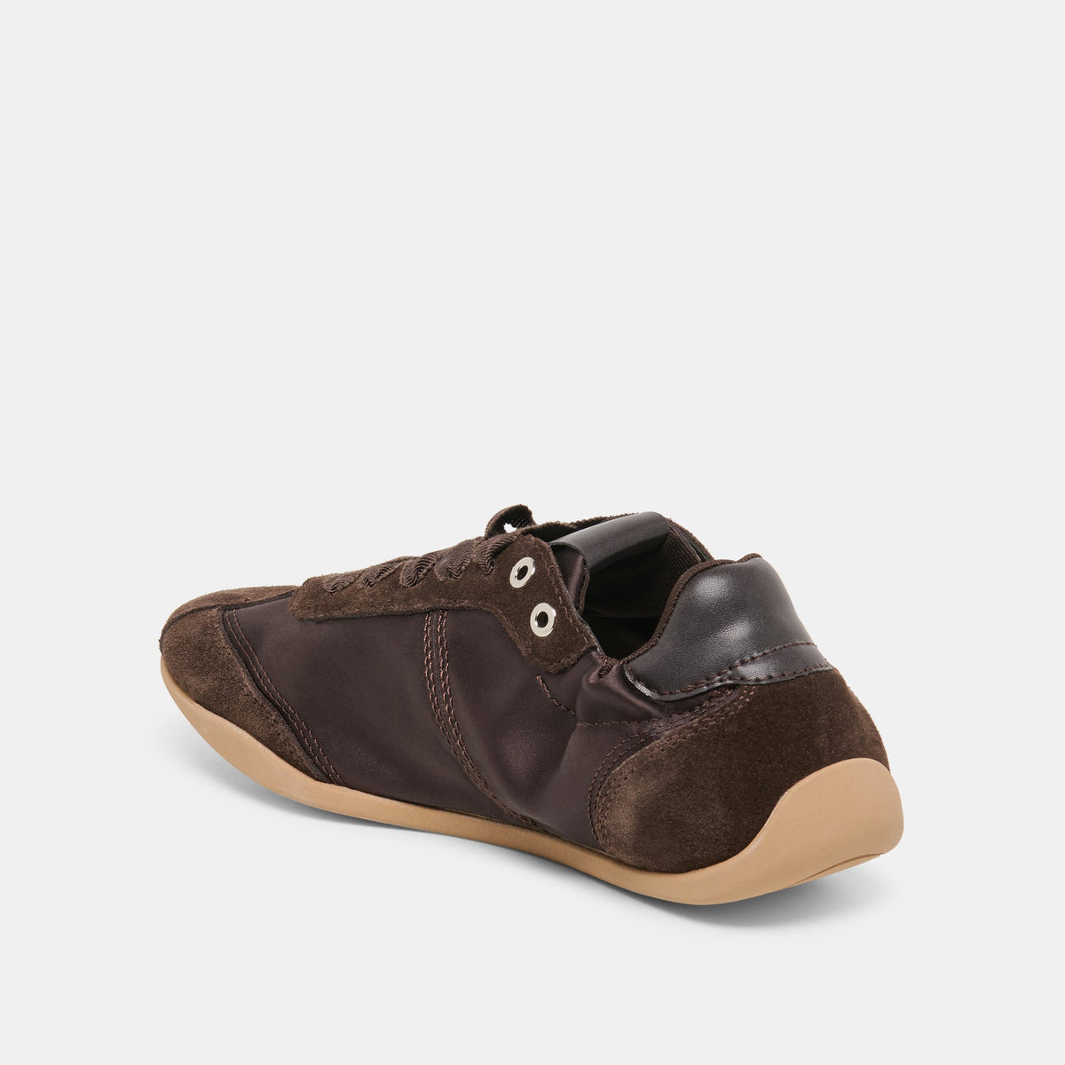 Dakoda Dk Brown Satin Sneakers | Dolce Vita