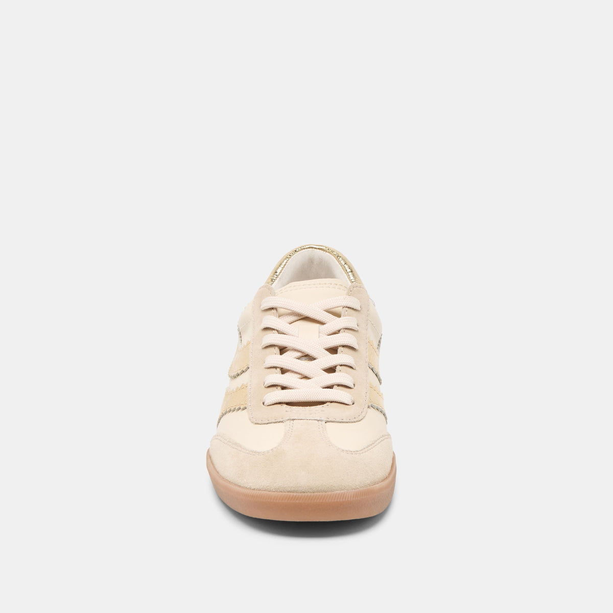 Merit White Gold Leather Sneakers | Dolce Vita