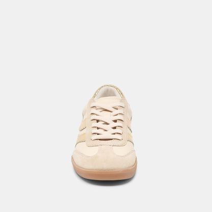 Merit White Gold Leather Sneakers | Dolce Vita