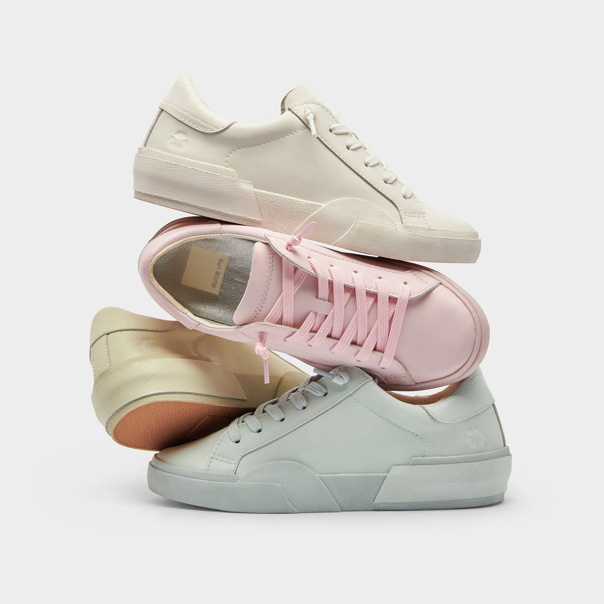 Zina 306 Sneakers White Recycled Leather | White Leather Sneakers
 – Dolce Vita | Dolce Vita