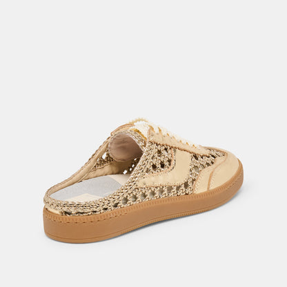 Notice Slide Gold Woven Stella Sneakers | Dolce Vita
