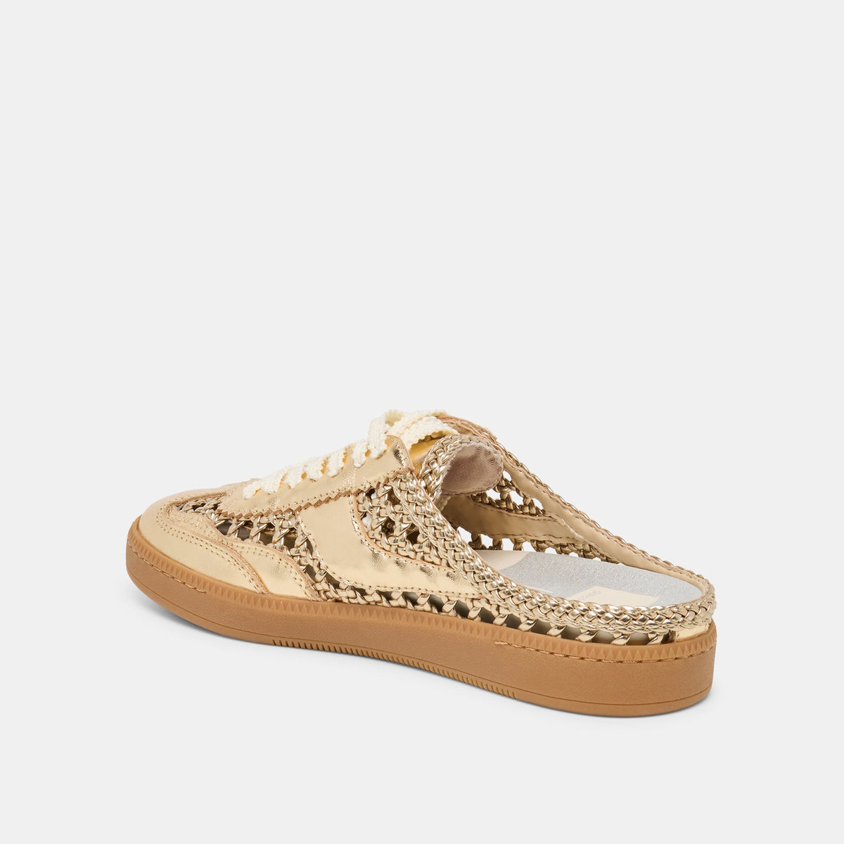 Notice Slide Gold Woven Stella Sneakers | Dolce Vita
