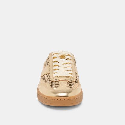 Notice Slide Gold Woven Stella Sneakers | Dolce Vita