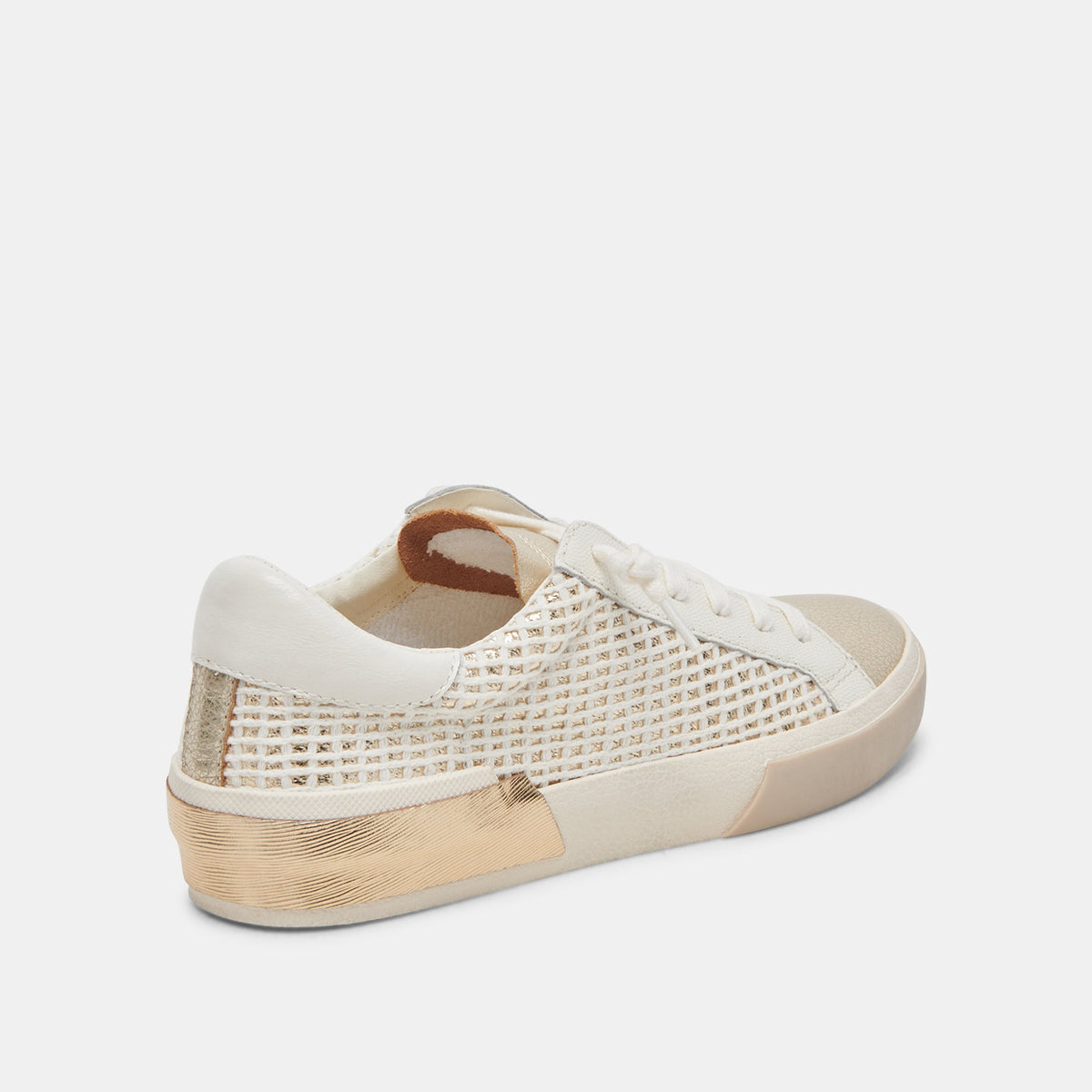 Zina Bone Gold Woven Wide Sneakers | Dolce Vita