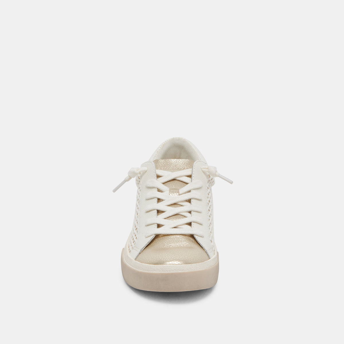 Zina Bone Gold Woven Wide Sneakers | Dolce Vita