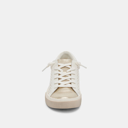 Zina Bone Gold Woven Wide Sneakers | Dolce Vita