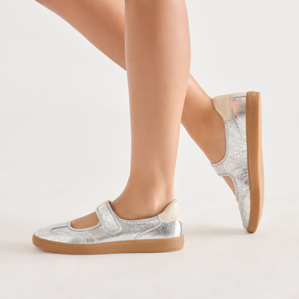 Nanet Silver Leather Sneakers | Dolce Vita