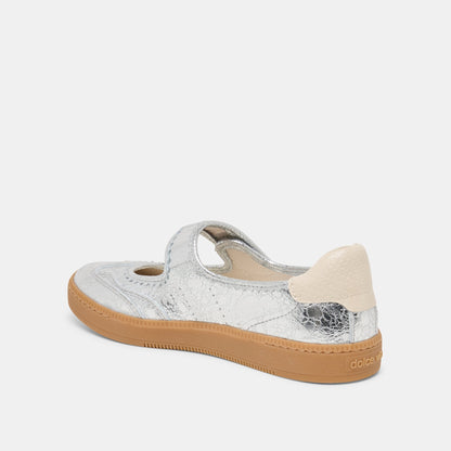 Nanet Silver Leather Sneakers | Dolce Vita