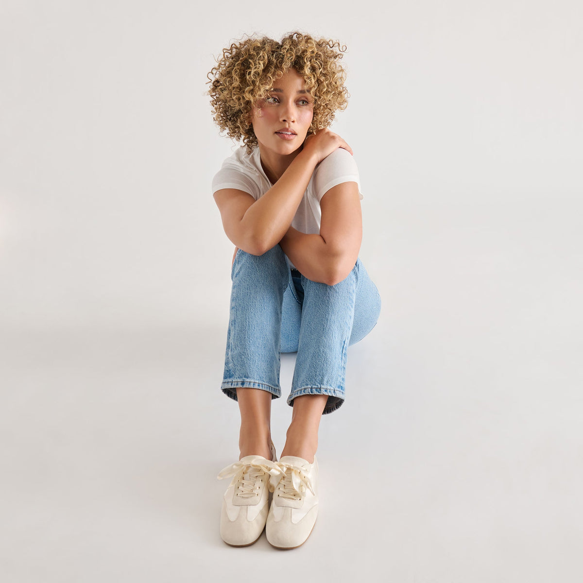 Itzy Vanilla Satin Sneakers | Dolce Vita