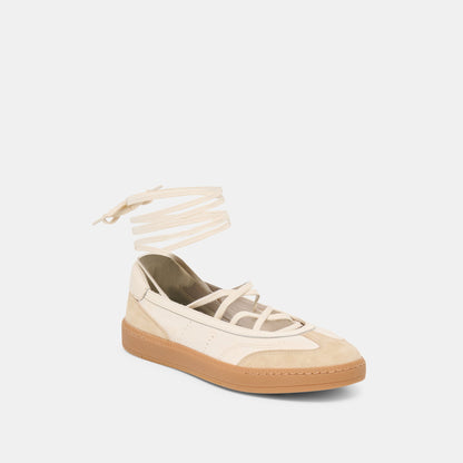 Nyomie Ivory Multi Leather Sneakers | Dolce Vita