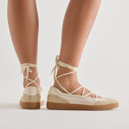 Nyomie Ivory Multi Leather Sneakers | Dolce Vita