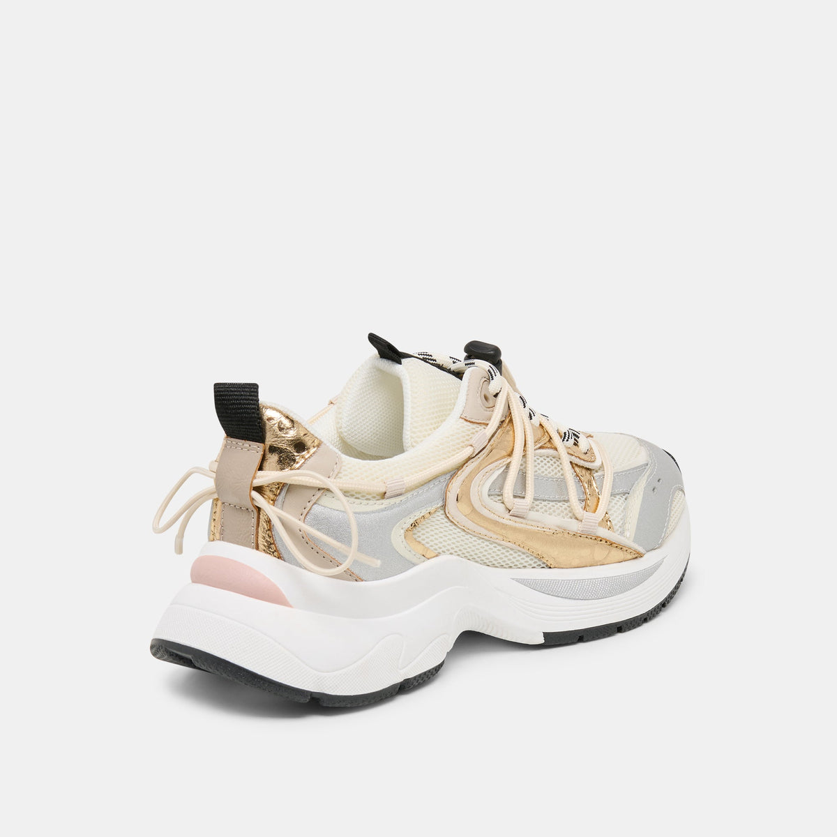 Selmar Silver Gold Leather Sneakers | Dolce Vita