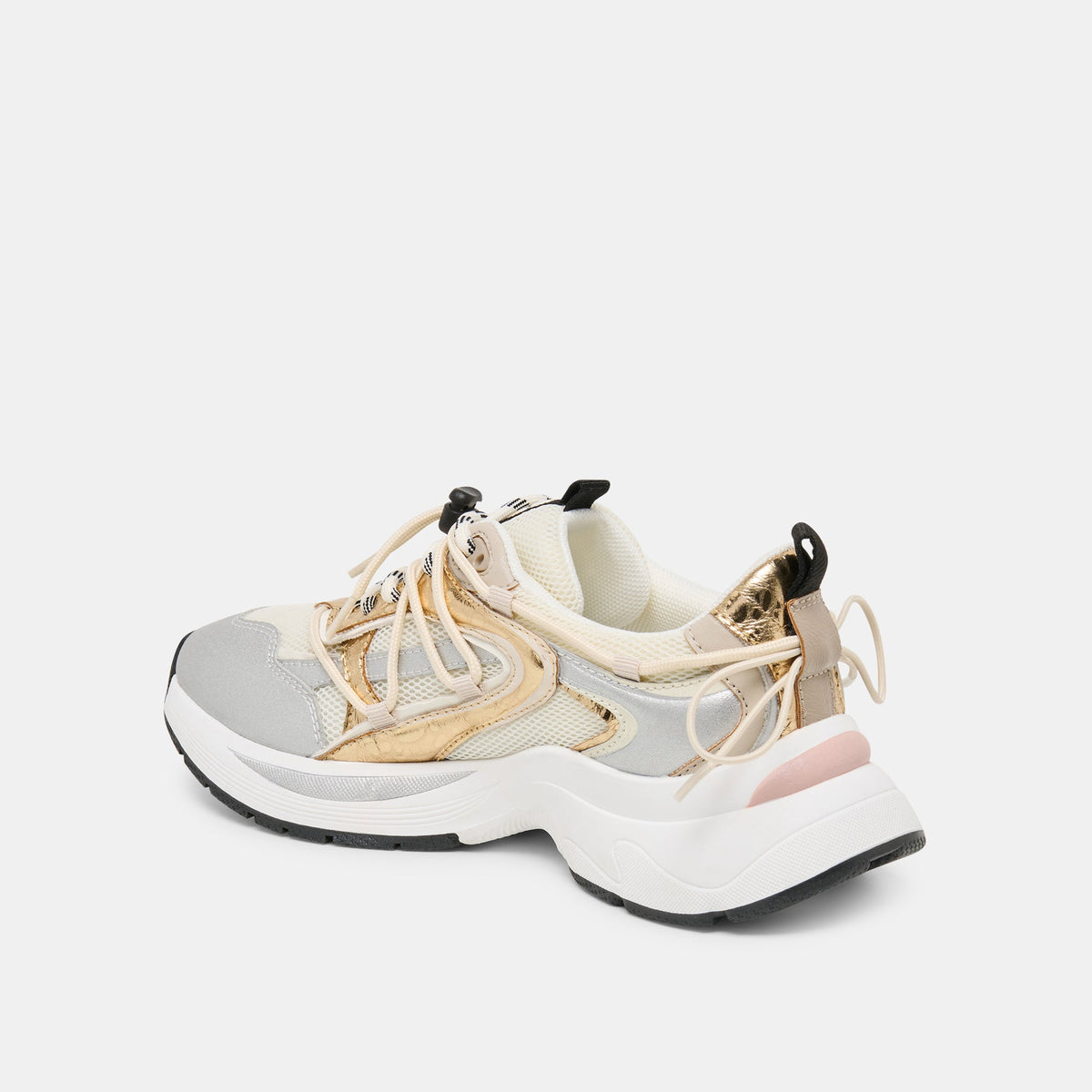 Selmar Silver Gold Leather Sneakers | Dolce Vita