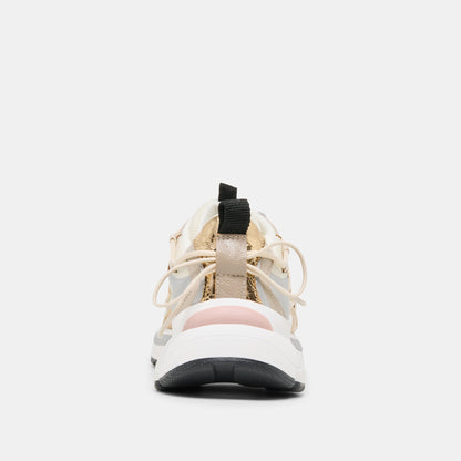 Selmar Silver Gold Leather Sneakers | Dolce Vita