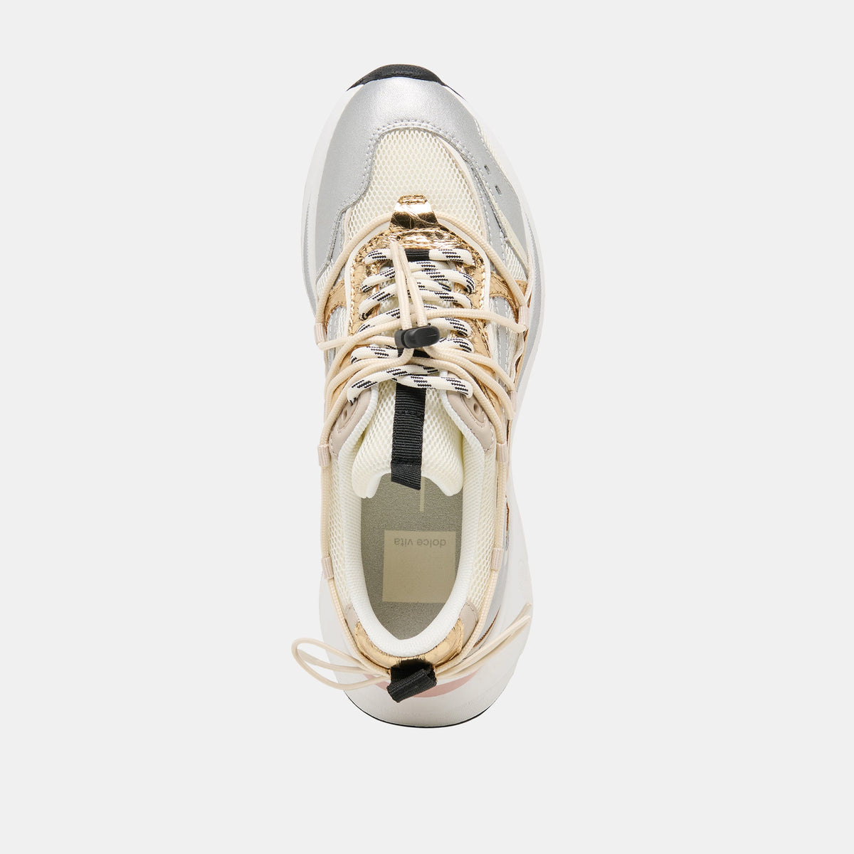 Selmar Silver Gold Leather Sneakers | Dolce Vita