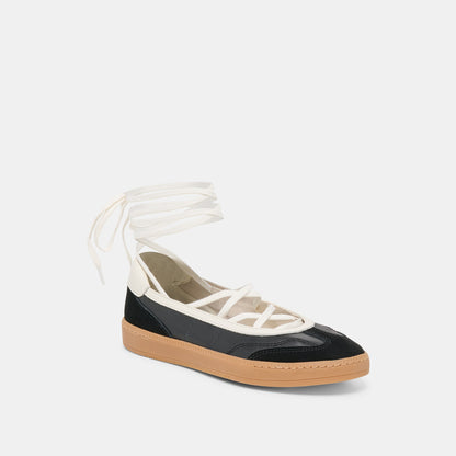 Nyomie Black Leather Sneakers | Dolce Vita