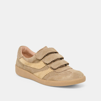 Merit Velcro Taupe Multi Leather Sneakers | Dolce Vita