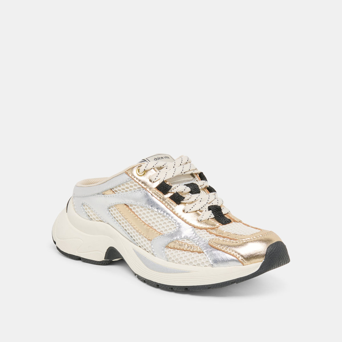 SWAYZY Metallic Multi Leather Platform Slip-on Sneakers | Dolce Vita