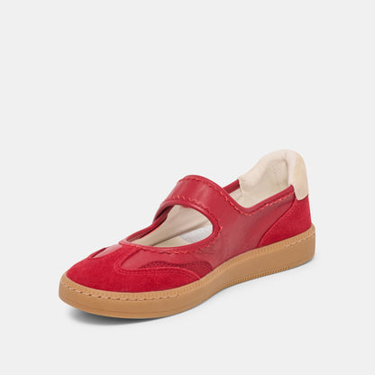 Nanet Crimson Leather Sneakers | Dolce Vita