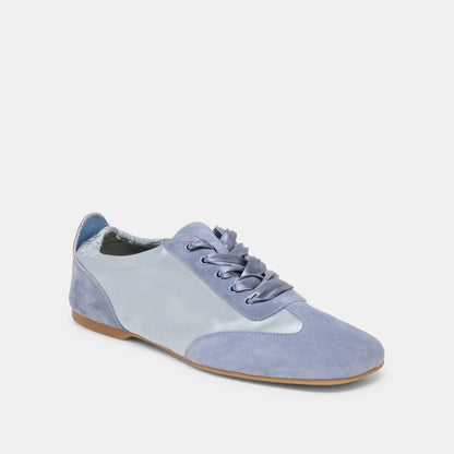 Itzy Periwinkle Satin Sneakers | Dolce Vita