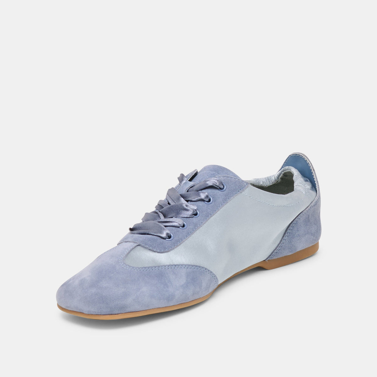 Itzy Periwinkle Satin Sneakers | Dolce Vita