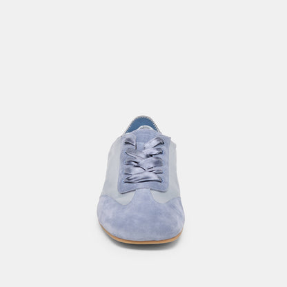 Itzy Periwinkle Satin Sneakers | Dolce Vita