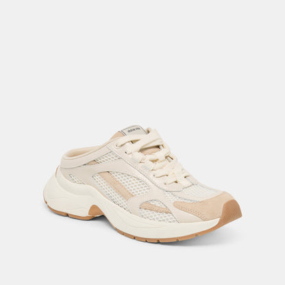 SWAYZY Ivory Multi Suede Platform Slip-on Sneakers | Dolce Vita