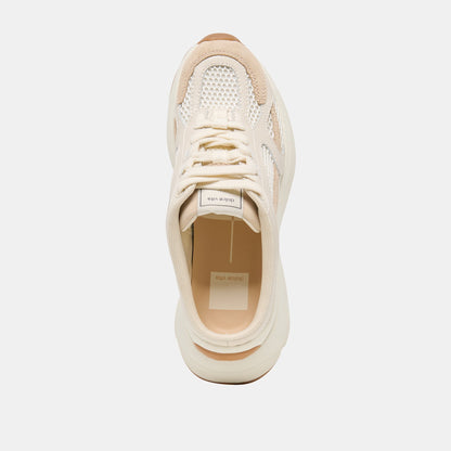 SWAYZY Ivory Multi Suede Platform Slip-on Sneakers | Dolce Vita