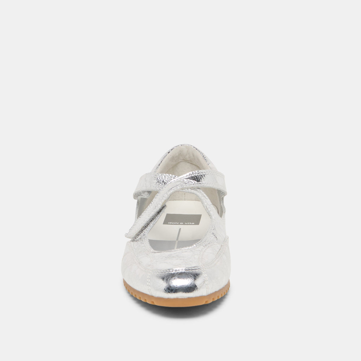 YONO Silver Distressed Leather Ballet Sneaker Flats | Dolce Vita