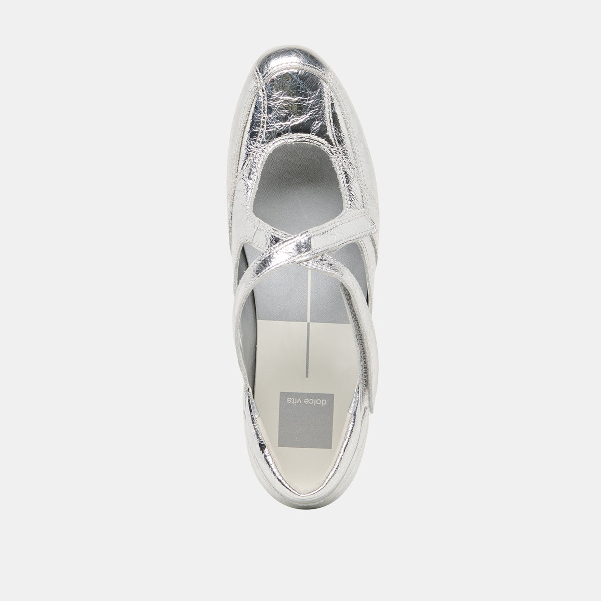 YONO Silver Distressed Leather Ballet Sneaker Flats | Dolce Vita