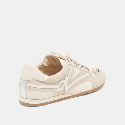 DEACON Ivory Suede Lace-Up Sneakers | Dolce Vita