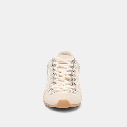DEACON Ivory Suede Lace-Up Sneakers | Dolce Vita