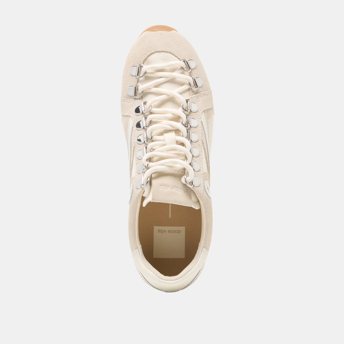 DEACON Ivory Suede Lace-Up Sneakers | Dolce Vita