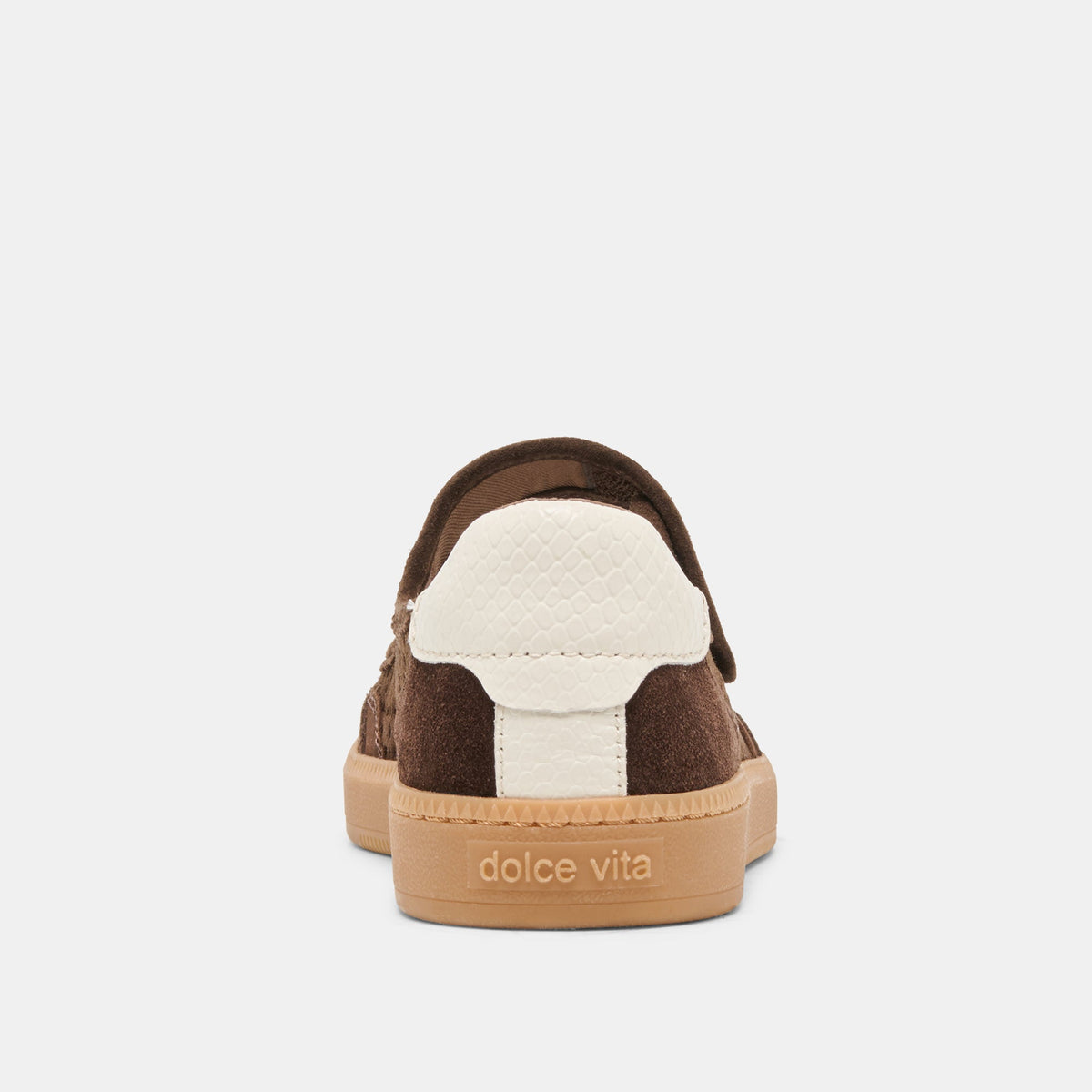 NANET Dk Brown Perforated Suede Mary-Jane Ballet Sneakers | Dolce Vita
