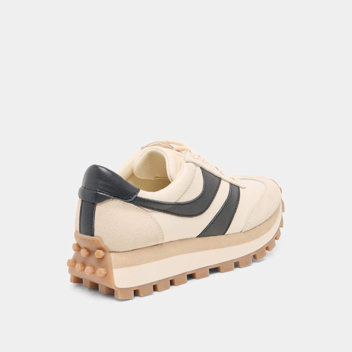 TRESA White Black Leather Platform Sneakers | Dolce Vita