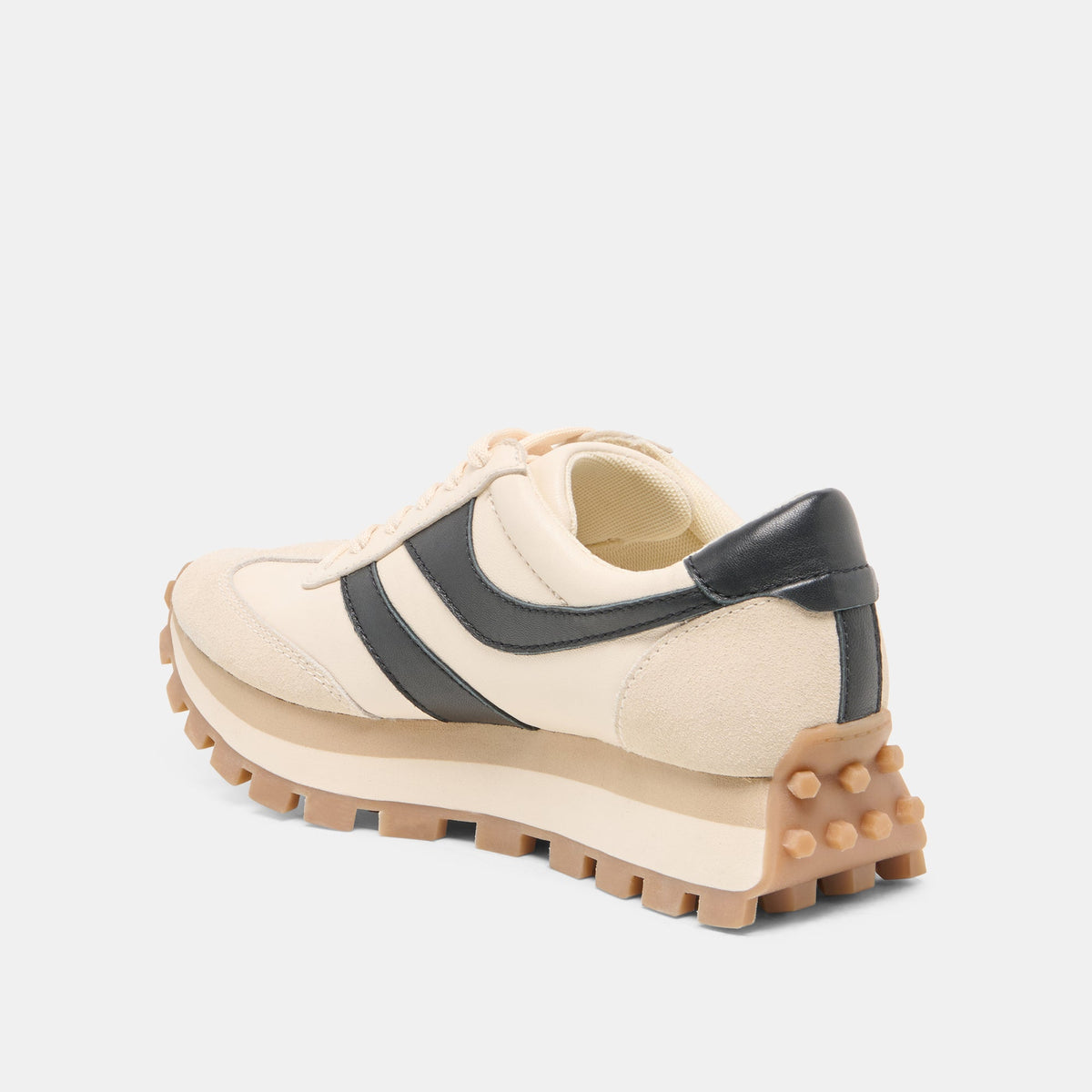 TRESA White Black Leather Platform Sneakers | Dolce Vita