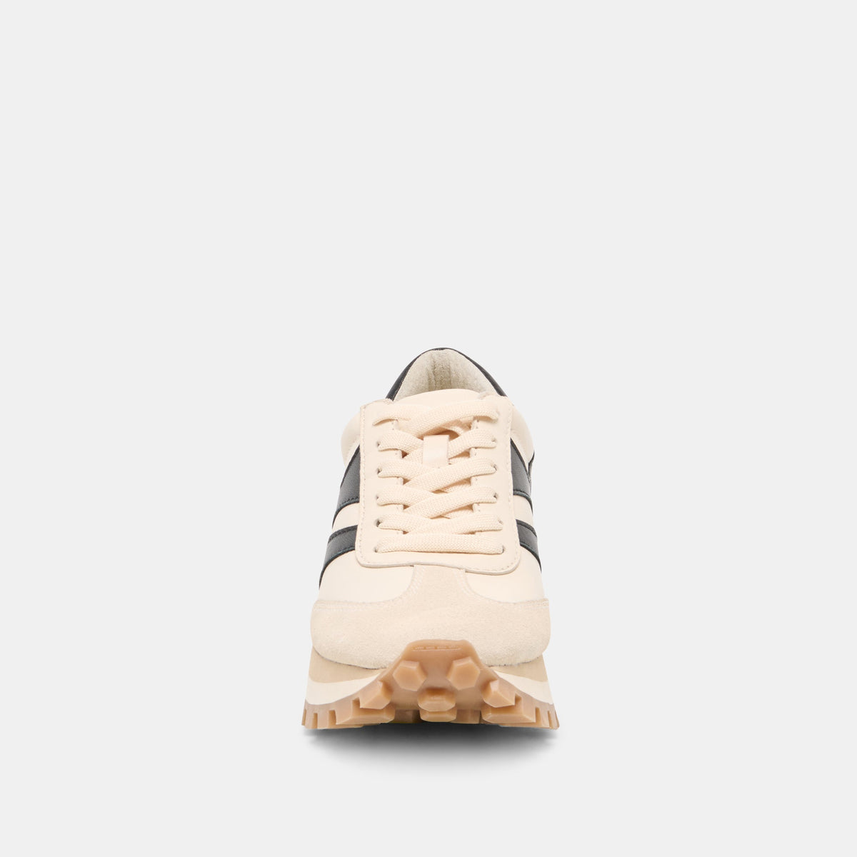 TRESA White Black Leather Platform Sneakers | Dolce Vita