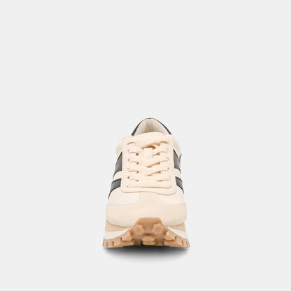 TRESA White Black Leather Platform Sneakers | Dolce Vita