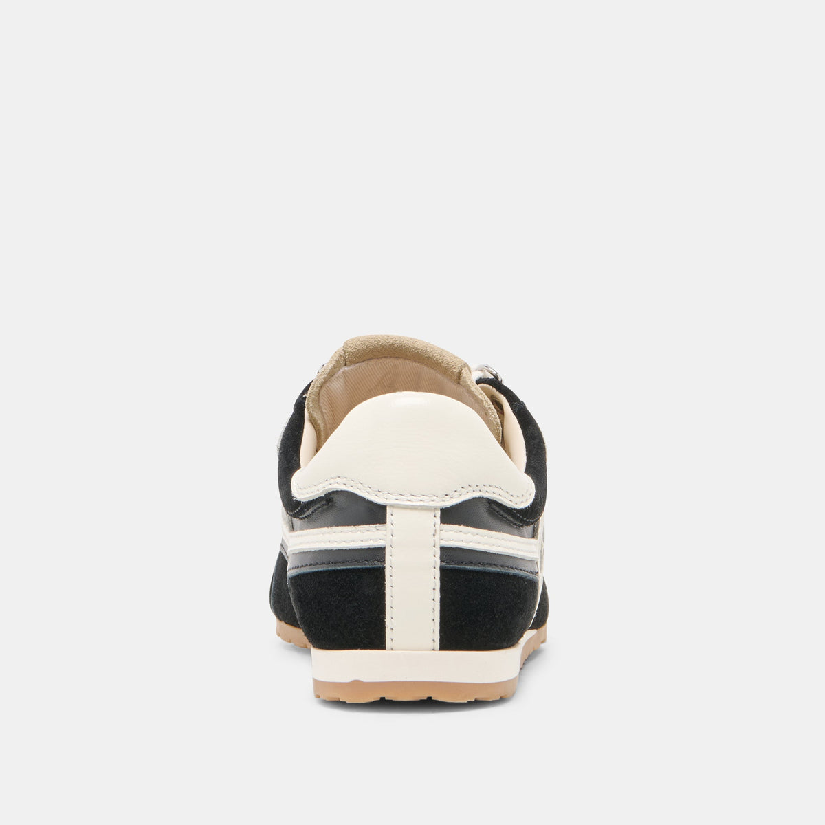 DEACON Black White Suede Lace-Up Sneakers | Dolce Vita