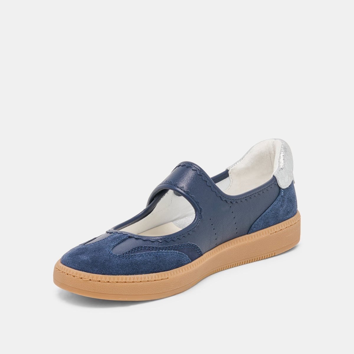 NANET Dk Navy Suede Mary-Jane Ballet Sneakers | Dolce Vita